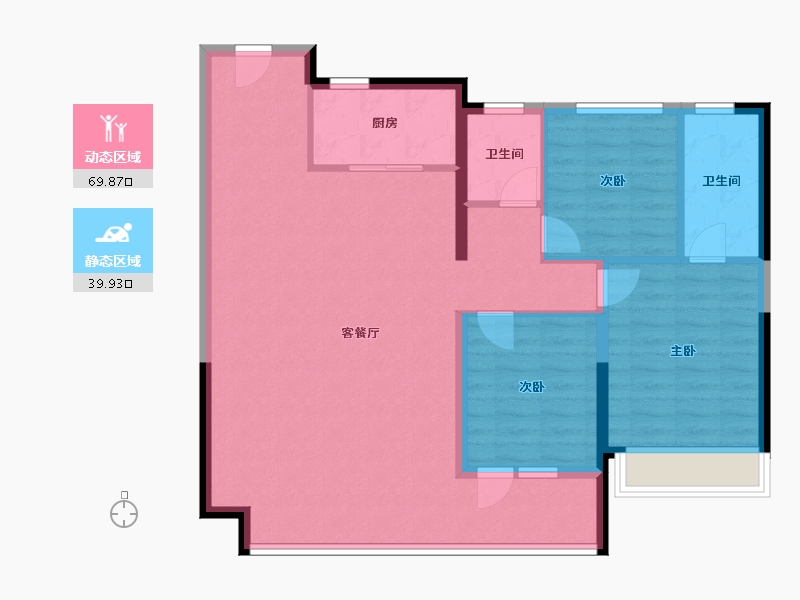 宁夏回族自治区-银川市-光耀上院-99.96-户型库-动静分区