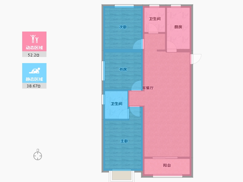 甘肃省-兰州市-保利天汇-81.31-户型库-动静分区