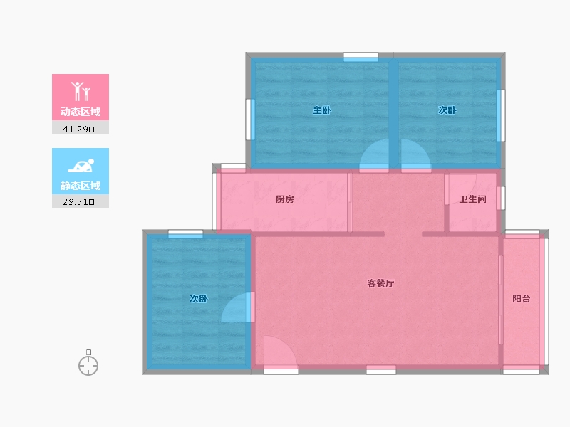 广东省-深圳市-翠榕花园-63.08-户型库-动静分区