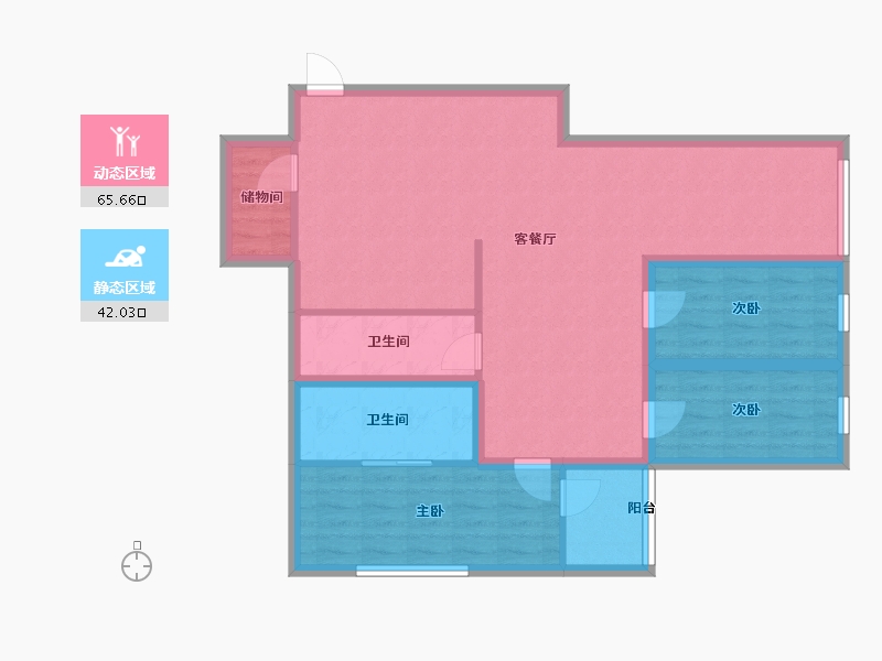 广东省-深圳市-华丽花园-96.55-户型库-动静分区