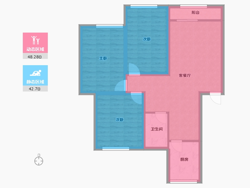 广东省-深圳市-鹏兴花园(一期)-81.08-户型库-动静分区