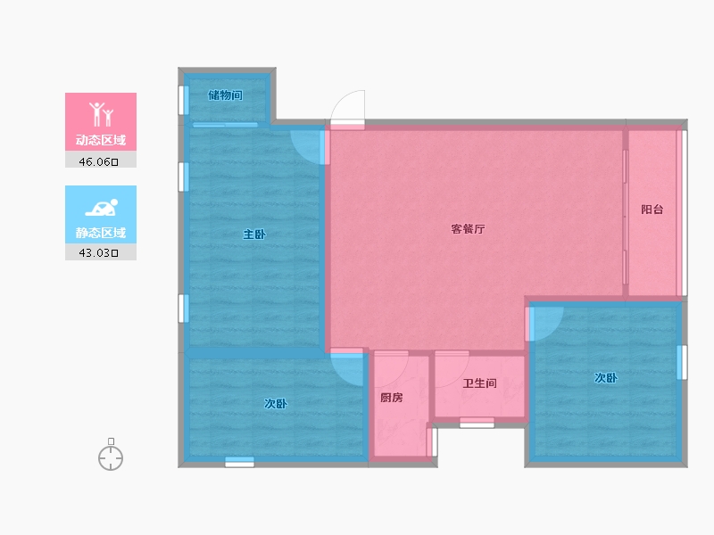 广东省-深圳市-裕鹏阁-80.09-户型库-动静分区