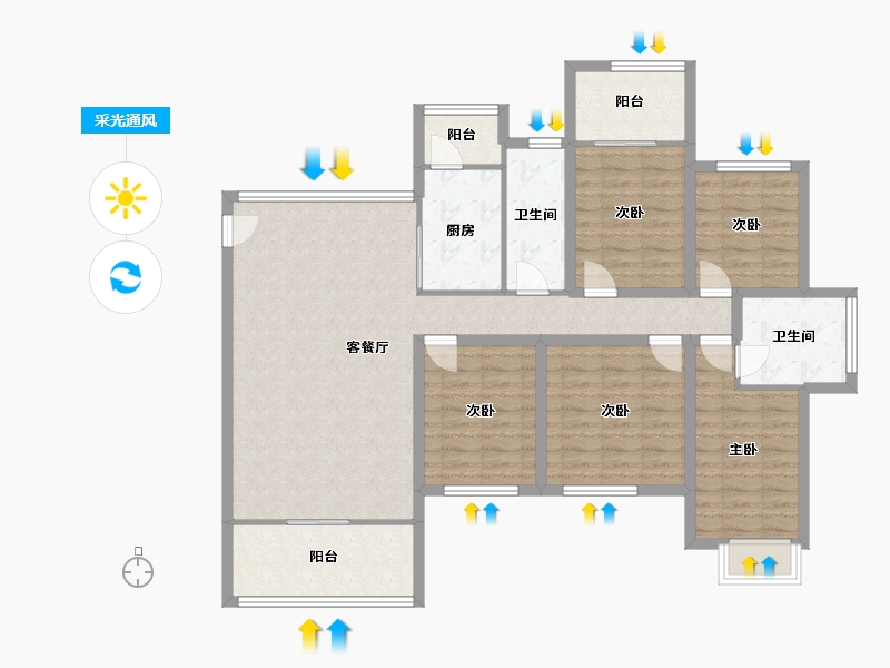 广东省-深圳市-东港印象-119.48-户型库-采光通风