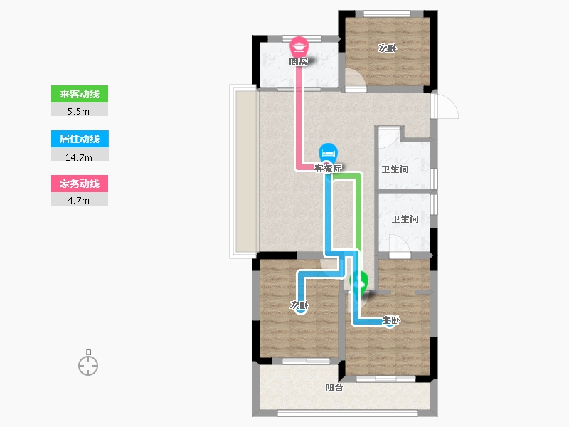 浙江省-绍兴市-元垄紫玥府-82.68-户型库-动静线