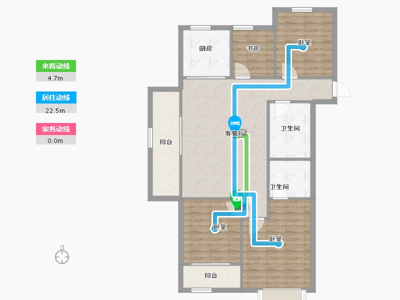 浙江省-绍兴市-金辉辉逸云庭-96.78-户型库-动静线