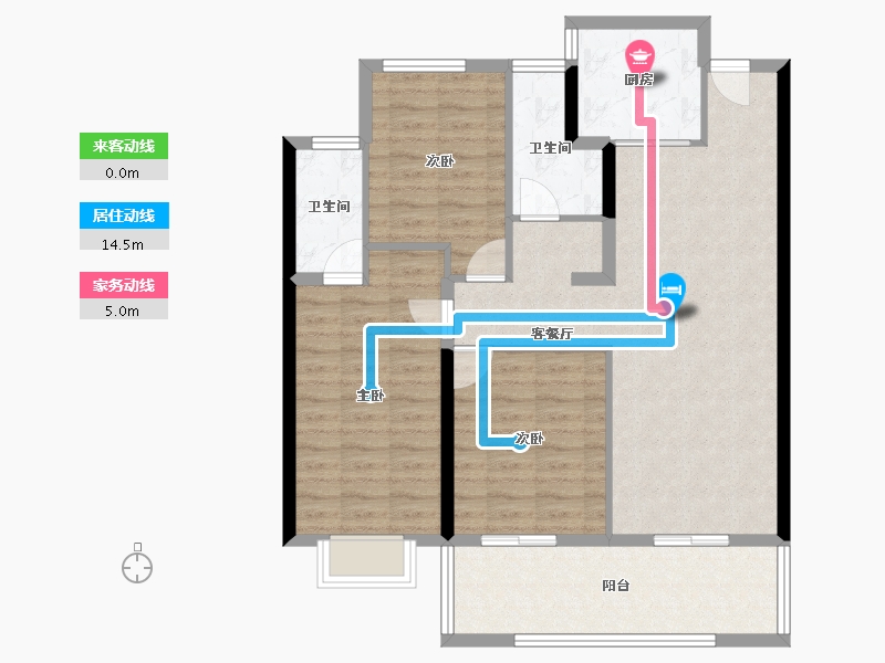 河南省-郑州市-美盛·中环壹号-96.97-户型库-动静线