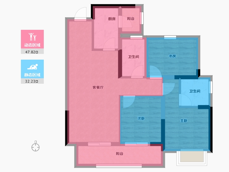 广西壮族自治区-南宁市-保利锦上-70.43-户型库-动静分区