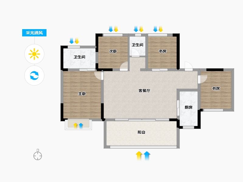 四川省-成都市-绛溪里-114.31-户型库-采光通风