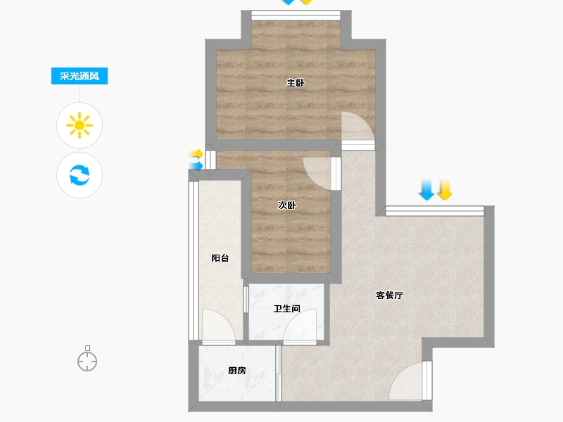 广东省-深圳市-金城华庭-40.82-户型库-采光通风