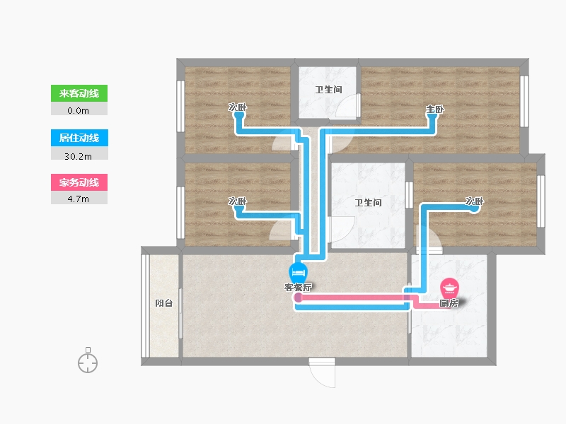 广东省-深圳市-鹏兴花园(五期)-81.88-户型库-动静线