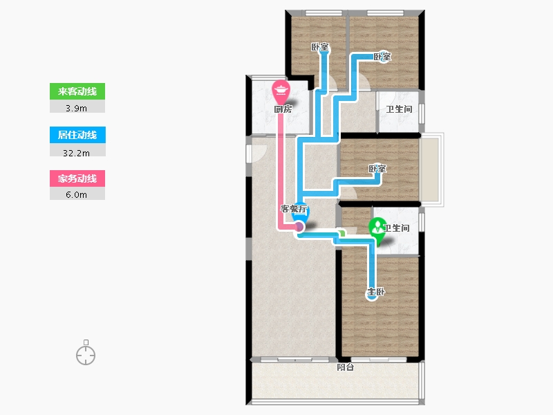 河南省-郑州市-美盛·中环壹号-113.60-户型库-动静线