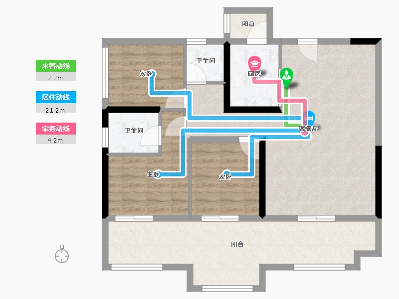 四川省-宜宾市-远达·时代公园城-91.55-户型库-动静线