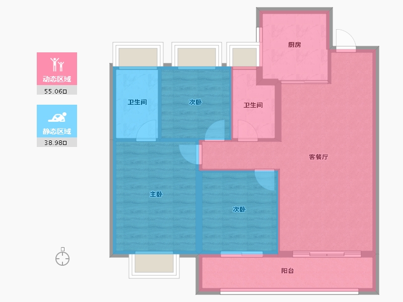 江苏省-南京市-天悦风华-85.00-户型库-动静分区