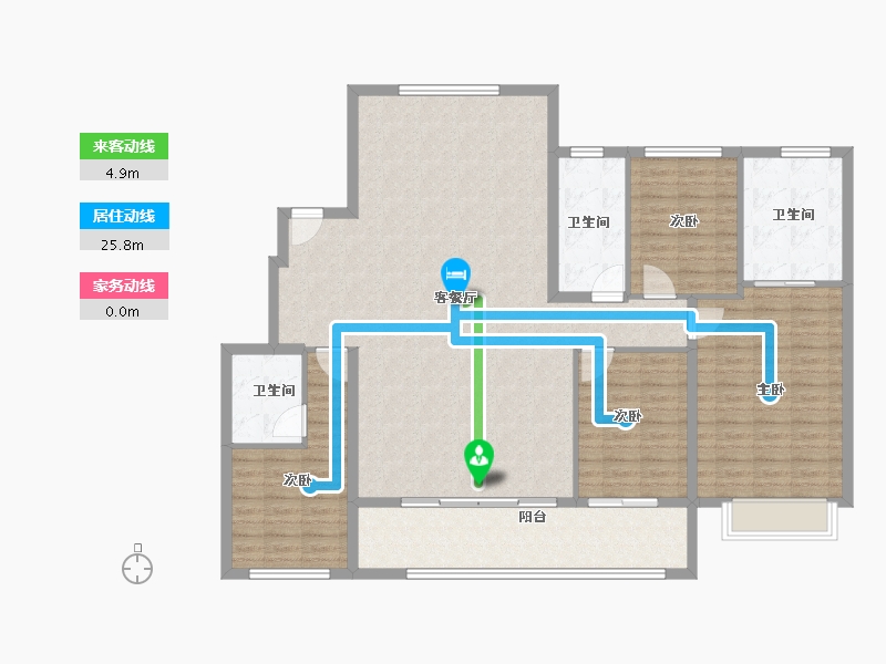 江苏省-苏州市-万科朗拾玉湖-146.00-户型库-动静线