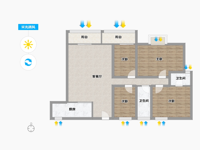 广东省-深圳市-理想家园-99.95-户型库-采光通风