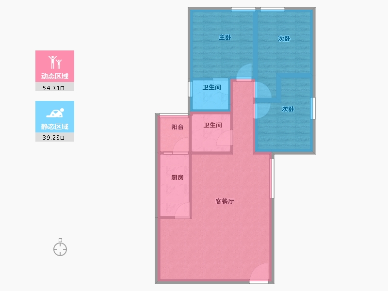 广东省-深圳市-中信海滨花园-83.53-户型库-动静分区