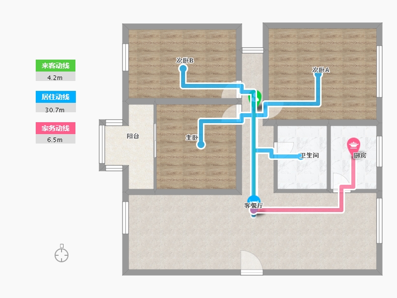 广东省-深圳市-景贝南住宅区-102.66-户型库-动静线