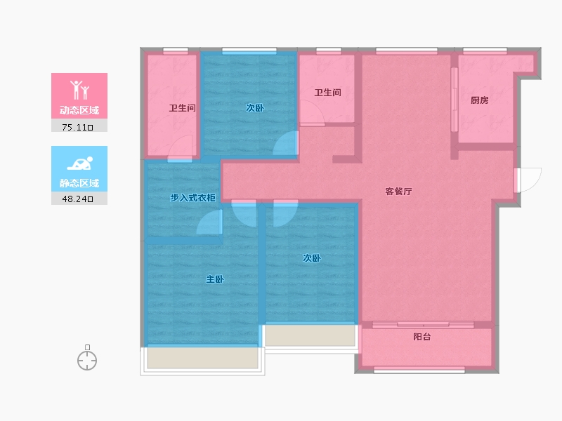 山东省-滨州市-中海·逸品苑-110.00-户型库-动静分区