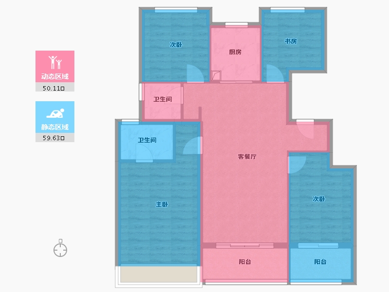 江苏省-扬州市-中信泰富锦玥府-99.04-户型库-动静分区