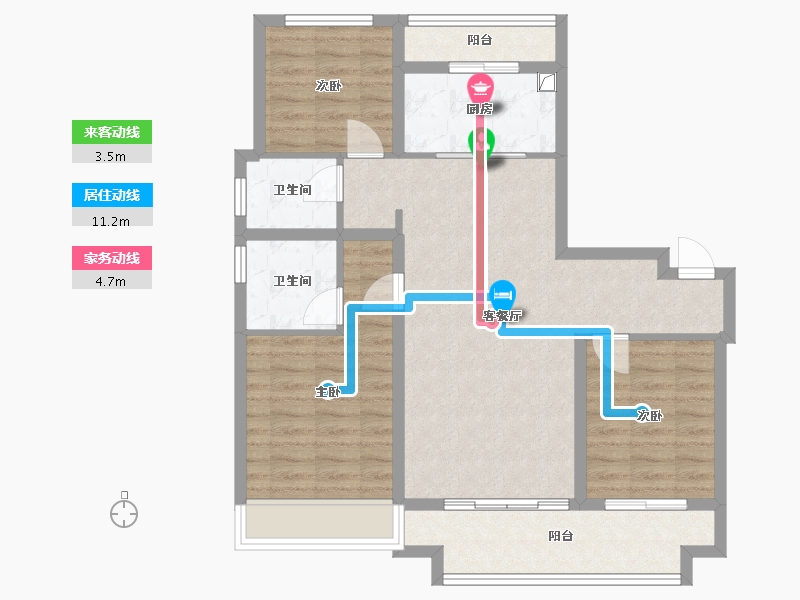 山东省-济南市-绿城春来晓园-97.00-户型库-动静线