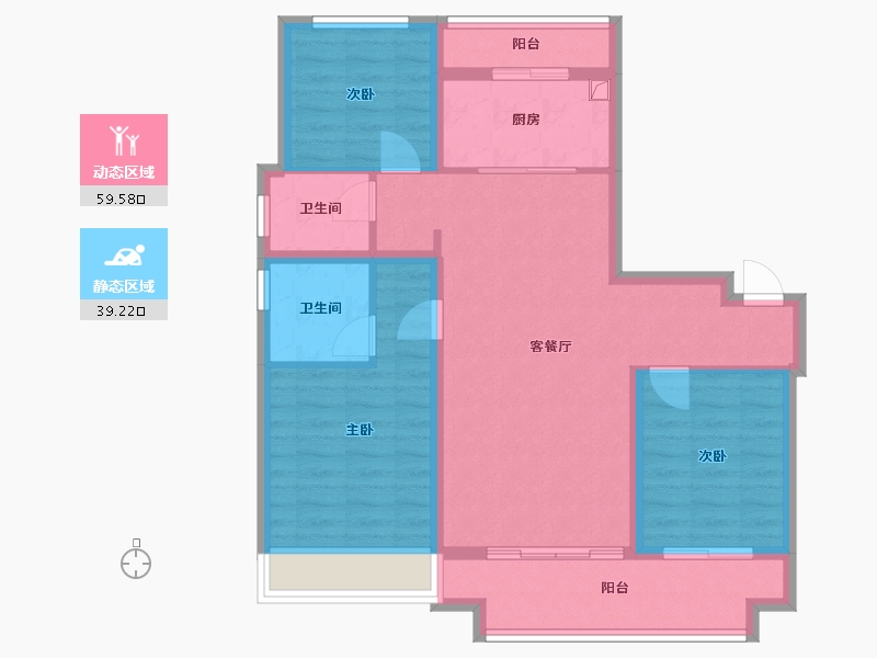 山东省-济南市-绿城春来晓园-97.00-户型库-动静分区