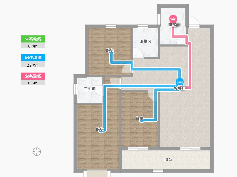 甘肃省-庆阳市-正德铭苑-97.50-户型库-动静线