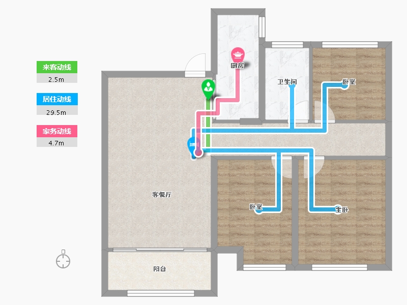 甘肃省-兰州市-中海铂悦府-84.20-户型库-动静线