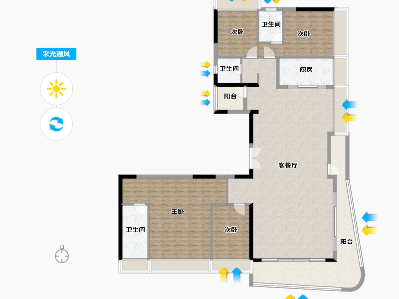 广东省-佛山市-城发·悦城峯境-186.10-户型库-采光通风