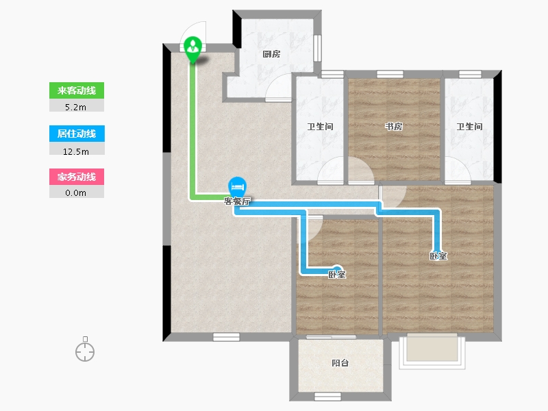 湖北省-武汉市-城南华府书香御景-80.80-户型库-动静线