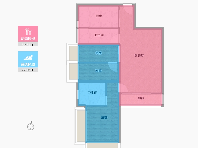 广东省-深圳市-景贝村(B区)-59.35-户型库-动静分区