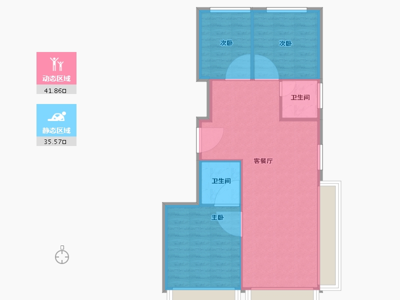 北京-北京市-招商璀璨公元-71.01-户型库-动静分区