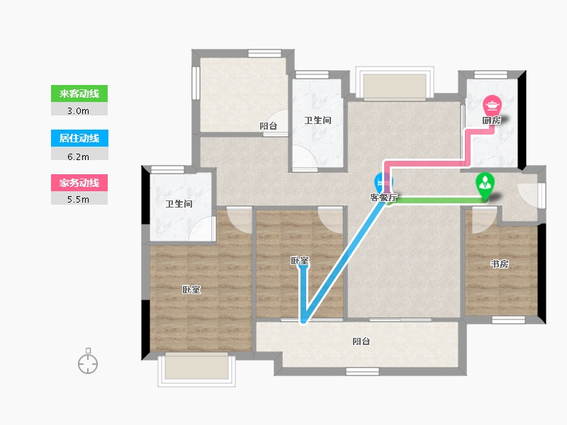 广东省-惠州市-新城香悦澜山-91.78-户型库-动静线