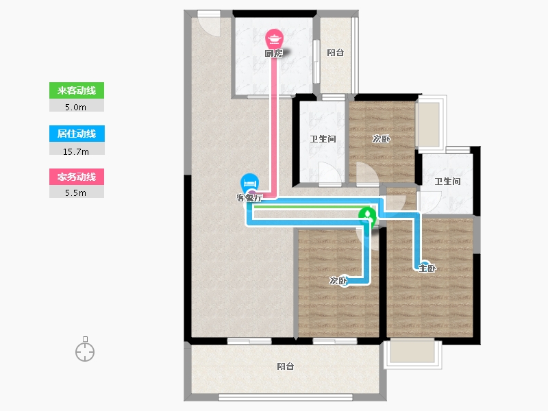 广东省-清远市-碧桂园云璟-97.19-户型库-动静线