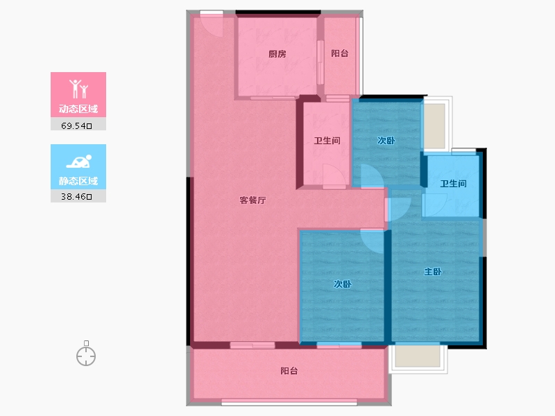 广东省-清远市-碧桂园云璟-97.19-户型库-动静分区