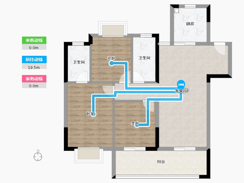 江西省-南昌市-绿都观澜府云镜-85.60-户型库-动静线