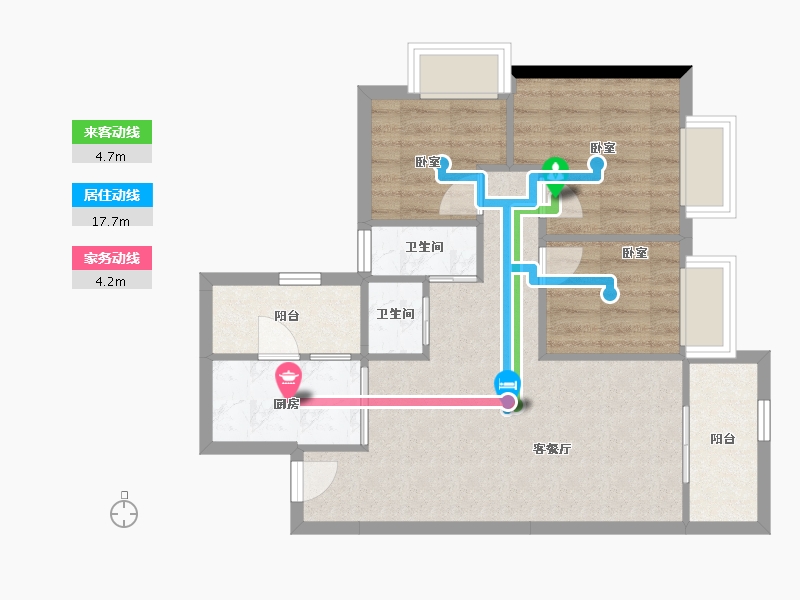 广东省-深圳市-宏发悦见公园里-63.20-户型库-动静线