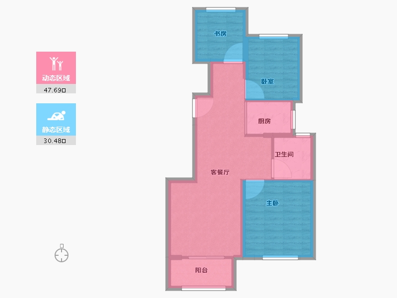 河北省-廊坊市-明德园-70.01-户型库-动静分区