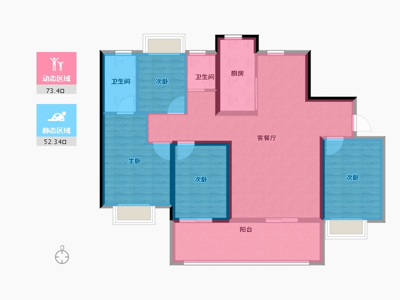 福建省-泉州市-城建水墨江澜-113.00-户型库-动静分区