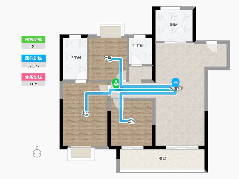 湖北省-武汉市-武汉城建悦享湖璟-94.87-户型库-动静线