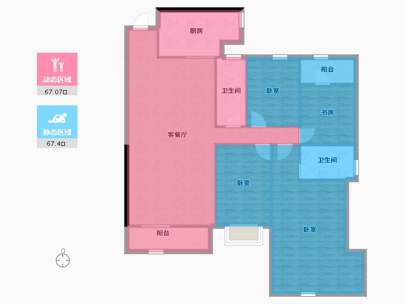 广西壮族自治区-南宁市-荣和凤岭学府-123.16-户型库-动静分区