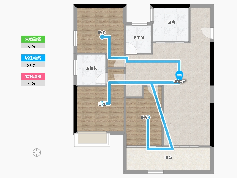 河南省-郑州市-美盛·中环壹号-94.68-户型库-动静线