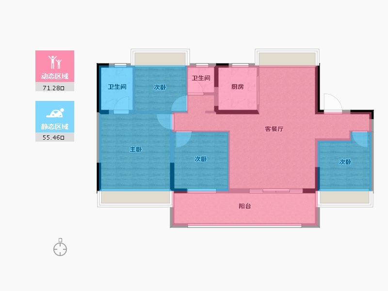 江苏省-泰州市-龙信骏园-114.40-户型库-动静分区