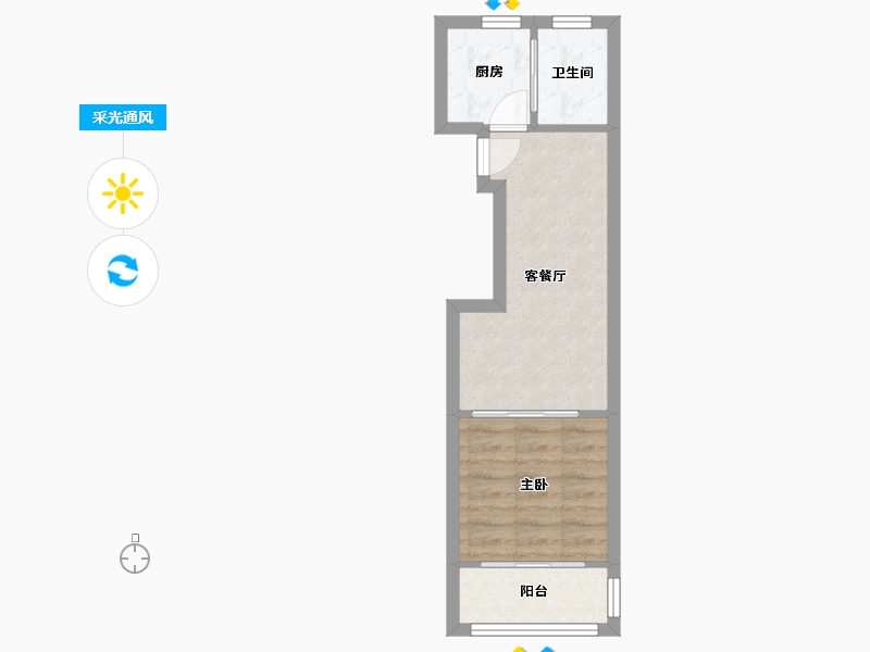 上海-上海市-桃浦六村-33.59-户型库-采光通风