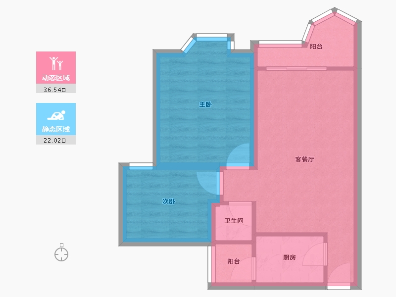 广东省-深圳市-翠榕花园-51.76-户型库-动静分区