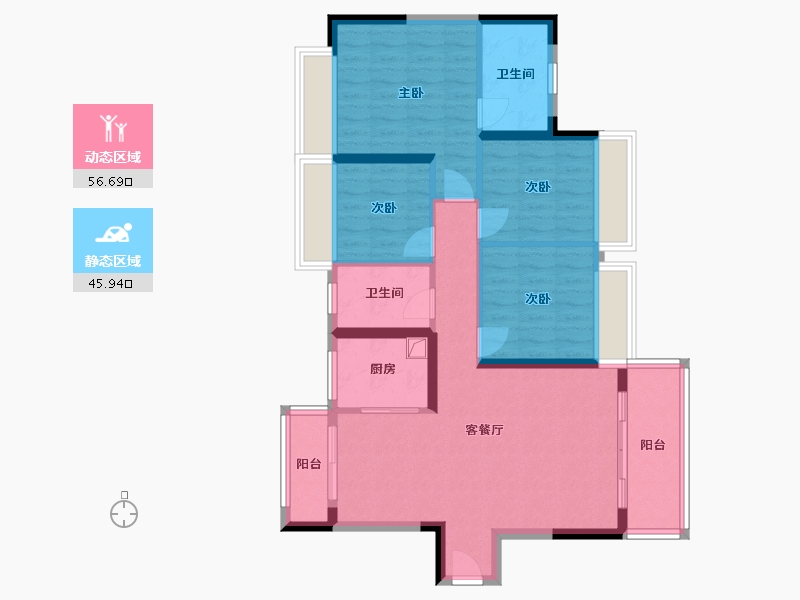 广东省-韶关市-云星钱隆誉园-99.20-户型库-动静分区