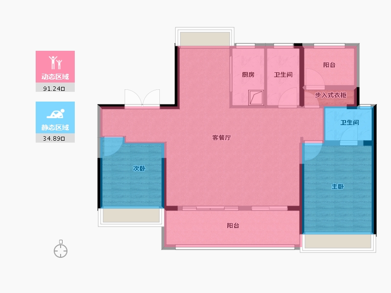 江苏省-泰州市-龙信骏园-114.41-户型库-动静分区