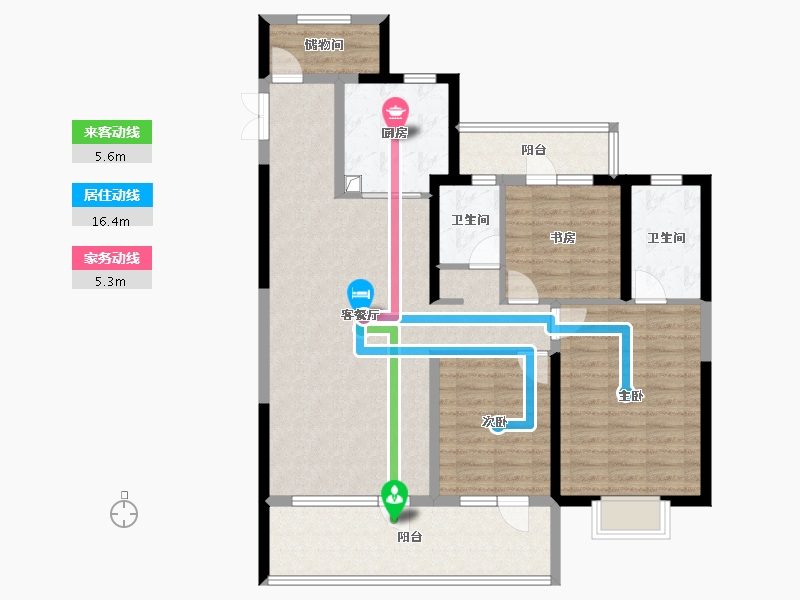 宁夏回族自治区-银川市-中国铁建润发兰庭云宸-114.40-户型库-动静线