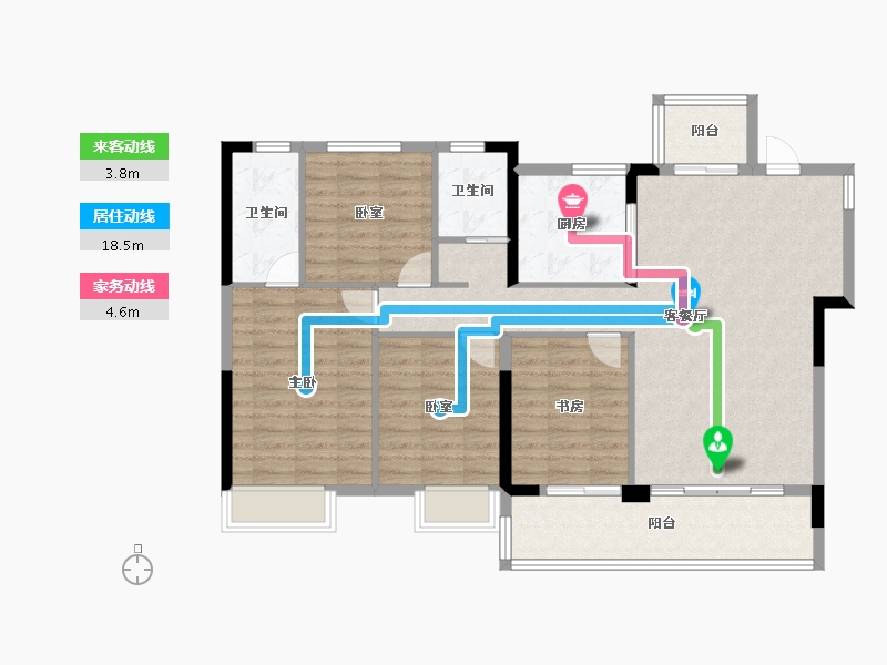 浙江省-宁波市-绿城·燕语春风-111.13-户型库-动静线