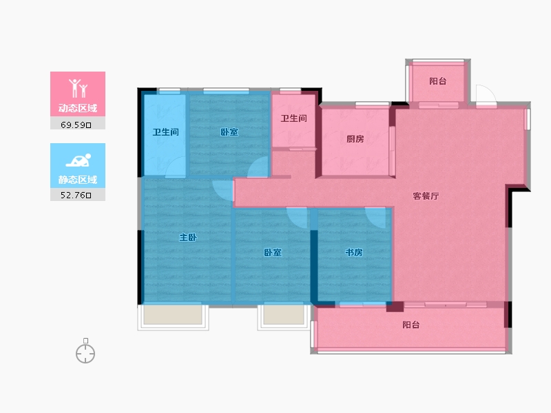 浙江省-宁波市-绿城·燕语春风-111.13-户型库-动静分区