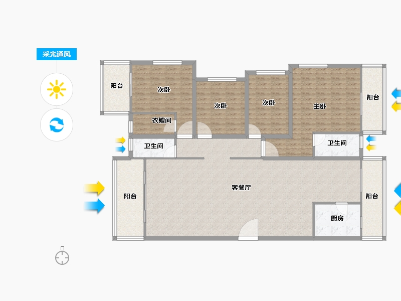 广东省-深圳市-桐林花园-168.27-户型库-采光通风